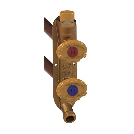 WOODFORD MFG 3/4 in. PEX x 16 in. L Freezeless Model 22 Anti-Rupture Hot-Cold Sillcock Valve 22PX3-16-MH